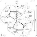 Circuito Desafío Robinia RB1319 Cuerdas Equilibrio Saltos