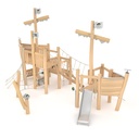 Barco Pirata Robinia RB1238 Proa y Popa 2 Toboganes Puente Equilibrio