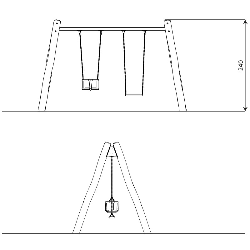Columpio Robinia RB1422 Doble 