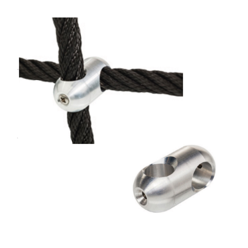Conector Cruzado Aluminio para Cuerda Armada d16mm