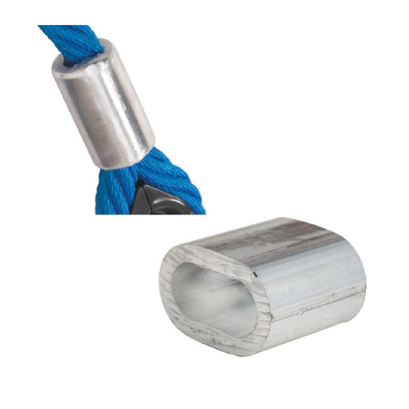 Anillo de Sujeción Aluminio Ovalado para Cuerda Armada d16mm