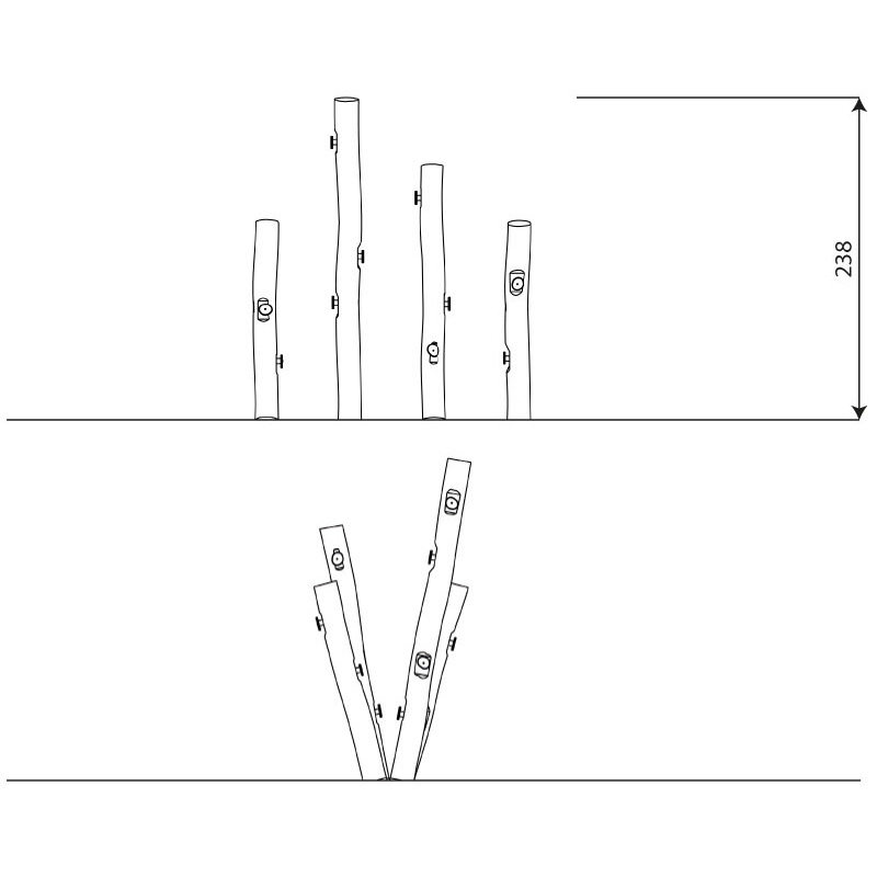 Postes de Escalada Robinia RB1262