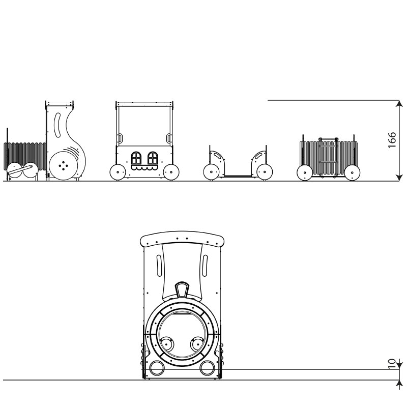 Juego Tren Infantil Reciclado RC0825