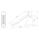 Tobogán Optima HDPE + Estructura Metálica 1250 mm