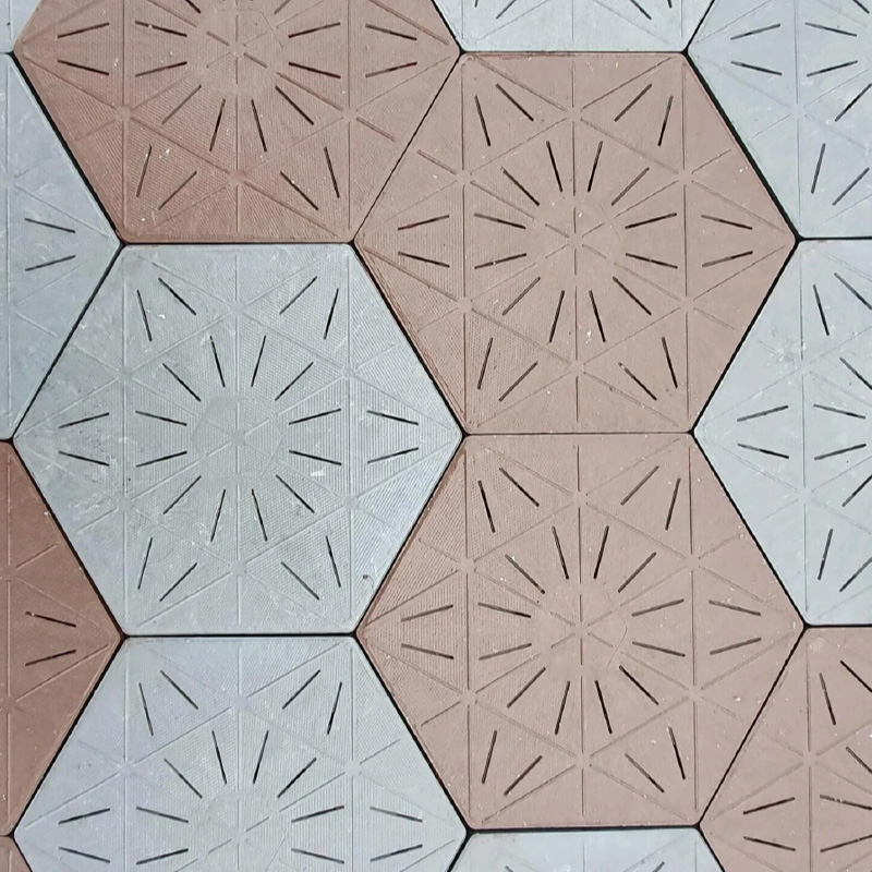 Eco-Palmeta Hexagonal de plástico reciclado
