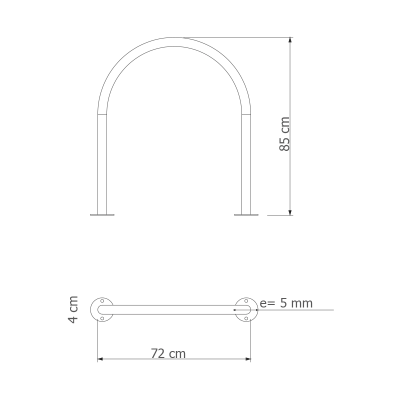 Bicicletero Circular Simple Tubo 2" 72x85