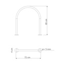 Bicicletero Circular Simple Tubo 2" 72x85