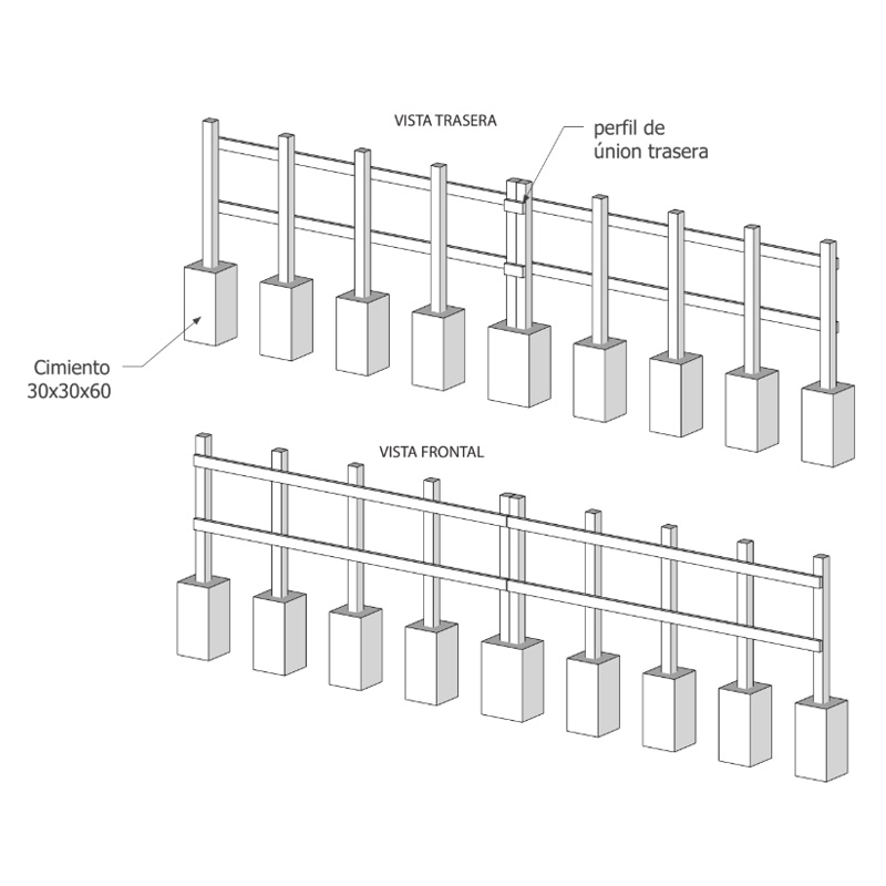 Cerco Módulo Completo Plástico Reciclado