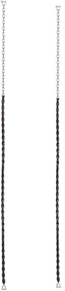 Cadena con casquillo y tramo plastificado - eff: 1800mm - cadena 5 mm - galvanizada - con grillete en D 18x12mm