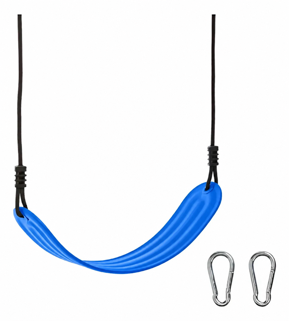 Asiento de columpio envolvente flexible - PP trenzado/cadena - azul
