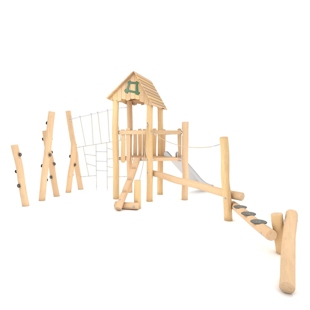 Modular Robinia RB1216 Tobogán Desafío Cuerdas Postes