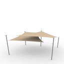 Toldo 2 Velas Cinco Puntas 12x12