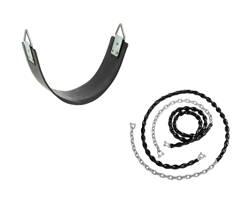 Pack Asiento Columpio + Cadenas galvanizadas Recubiertas