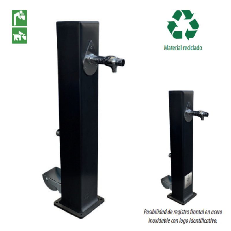Bebedero Poste de Plástico Reciclado