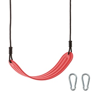 [PPKT1001-01-001] Asiento de columpio envolvente flexible - PP trenzado/cadena - rojo