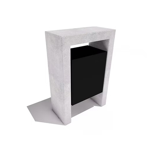 [PPITH045] Basurero Hormigón Atenas tacho pintado