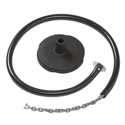 [103006006001] Columpio Monkey Curve Caucho Negro Cadena 2,4 m.