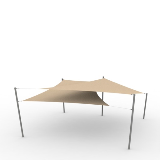 Toldo 2 Velas Cinco Puntas 12x12
