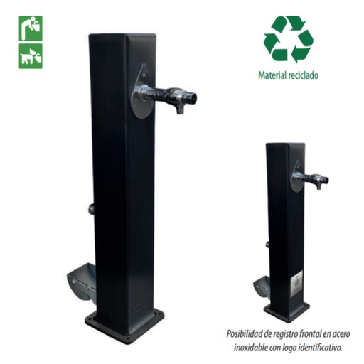 Bebedero Poste de Plástico Reciclado
